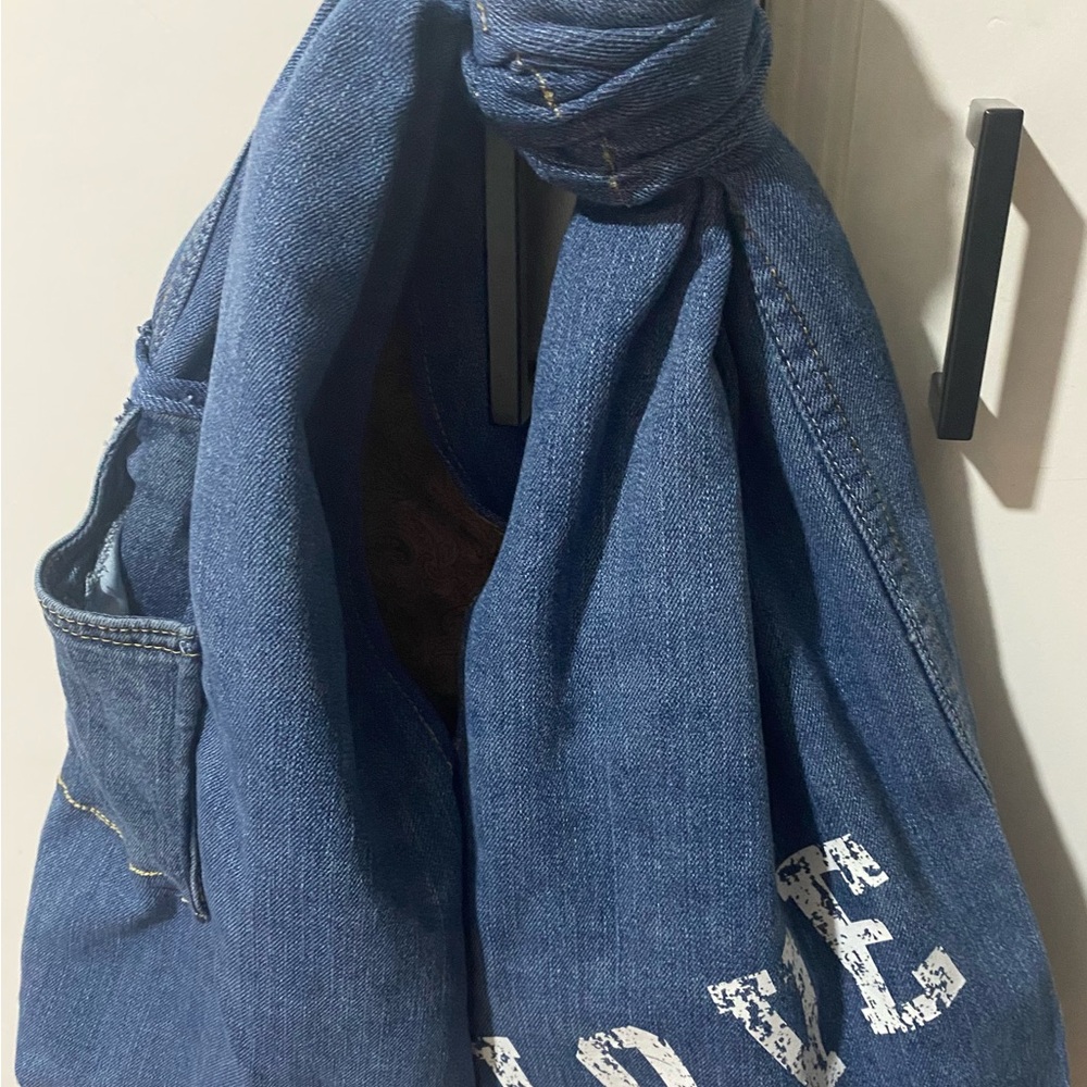 Blue Denim Tote Bag
